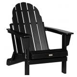 Outsunny Folding Adirondack Chair, HDPE Fire Pit C