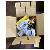 Small Box filled with Spray Bottles and Assorted