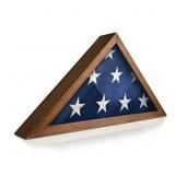 HBCY Creations Rustic Flag Case - SOLID WOOD Milit