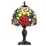 7CDXD Stained Glass Lamp, Small Vintage Table Lamp