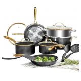 Gotham Steel 15 Pc Ceramic Pots and Pans Set Non S