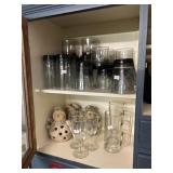 Collection of Glassware Pieces including Glasses,