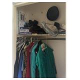 Closet Contents including Games, Coats, Lights,