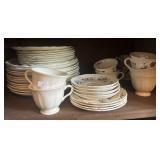 52-piece Wedgewood and Johnson Bros Dish Sets