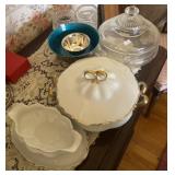 Small Lot of Glass and Porcelain Dishes