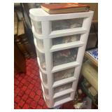 13ï¿½ x 15ï¿½ x 43.5ï¿½ White Plastic Storage Cabinet