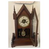 Nice Old Wooden Wall Clock and Wooden Corner Wall