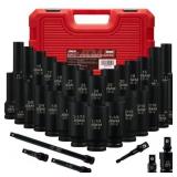 AMM 1/2" Drive Deep Impact Socket Set, 35-Piece S