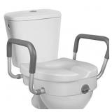 RMS Raised Toilet Seat - 5 Inch Elevated Riser wit