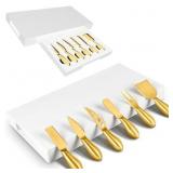 Gold Cheese Knife Set - Cheese Knives for Charcute