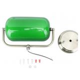 Green Glass Bankers Wall Sconce