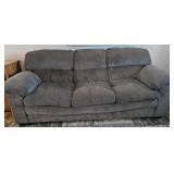 Nice blue sofa. Approximately 91"