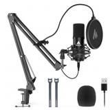 USB Microphone, MAONO 192KHZ/24Bit Plug & Play PC