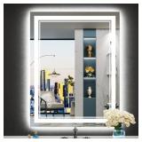 AWANDEE 28x36 LED Bathroom Mirror with Lights, Bac