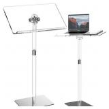 Ultra Clear Acrylic Pulpit Podium Stand | Modern P