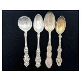 4-Sterling  Collector Spoons Approx 84 Grams