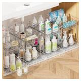 Vtopmart 4 Pack 2 Tier Bathroom Under Sink Organiz