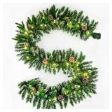 Yufafa 9 FT Christmas Garland, Battery Operated wi