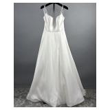 Sincerity 44332 Sz 14 Wedding Gown Dress Strappy