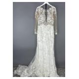 Allure Bridals C624 Sz 12 Wedding Gown Dress -