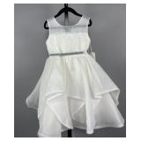 Rosebuds Sz 6 Flower Girl Dress - White Ivory w