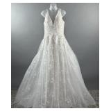 Unbranded Sz 14 Wedding Dress Gown Fitted Bodice