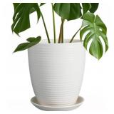 EPFamily 8 Inch Ceramic Planter Pot Round Plant Po