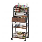 Homsorout 3 Tier Rolling Cart - Metal Utility Cart