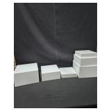 Plastic Nesting Squares. 2 sets of 3, 1 set is cra