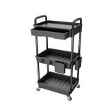 3 Tier Rolling Utility Cart with Drawer,REBECAT Ut