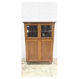 4 Door Cabinet With Glass Panels