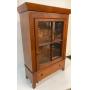 Cherry Hanging Cupboard 4 Panes 1 Drawer