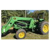 JD 2555 Tractor w/ JD 640 Loader, 2 remote