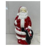 Blow mold weighted lighted Santa Claus 13 inches