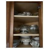 Dishes glassware contents of cabinet-PICKUP ONLY