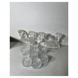 Clear glass salt dips and other