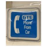 GTE telephone sign double-sided