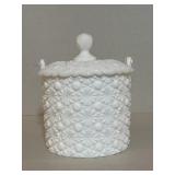 Milk glass candy jar