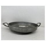 Pewter double handled serving dish