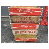 Pepsi, Coca-Cola and Others Wood Crates