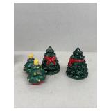 Christmas tree salt and pepper shakers