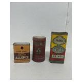 Advertising spice cans vintage