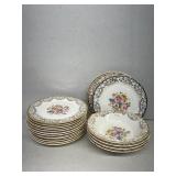 NSCO Rose plates and bowls