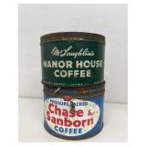 Manor house and chase coffee cans