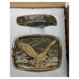 Eagle pocket knife and belt buckle