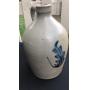 Decorated salt glaze jug with cobalt design