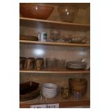 Cabinet Full of Dishes, Mugs & Glassware-