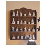 Collector Bells, Wood Display Shelf