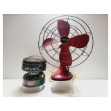 Vintage Hunter Metal Fan & Coleman Heater