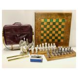 Hartman luggage, Chess Set, Barware